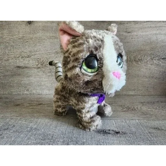 Furreal Toys Furreal Walkalot Big Wags Gray Cat Kitty Kitten